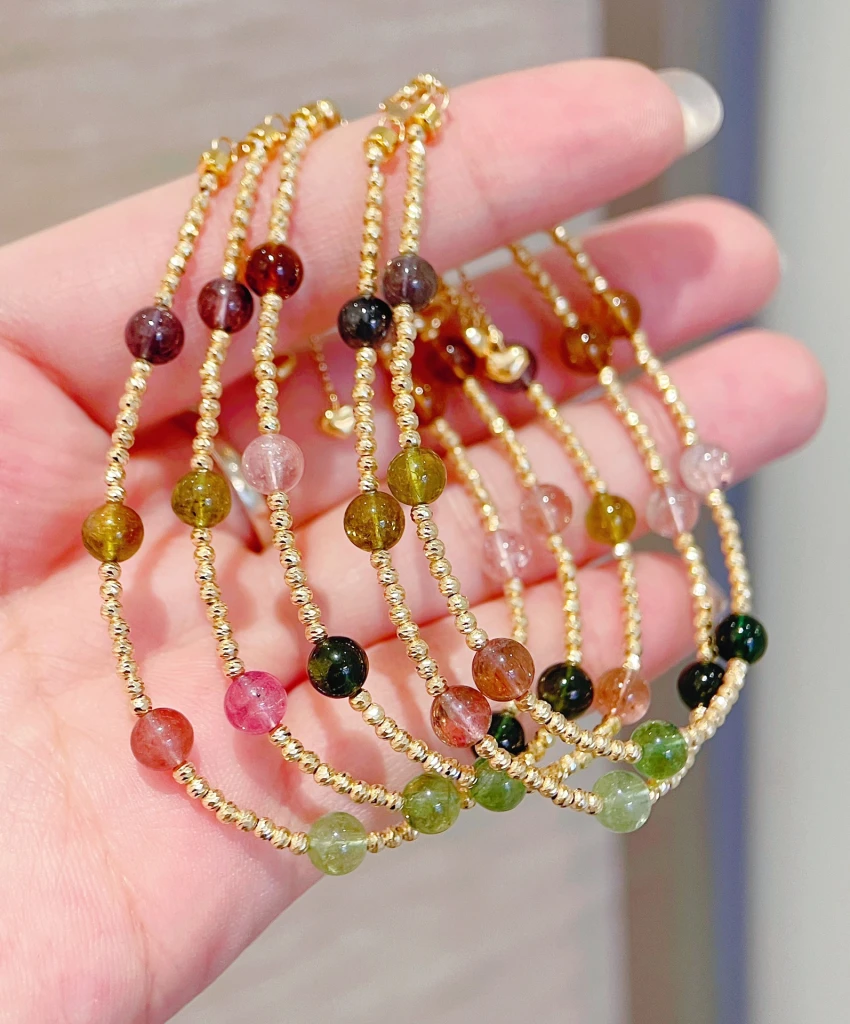 This stunning natural multicolor tourmaline cand...